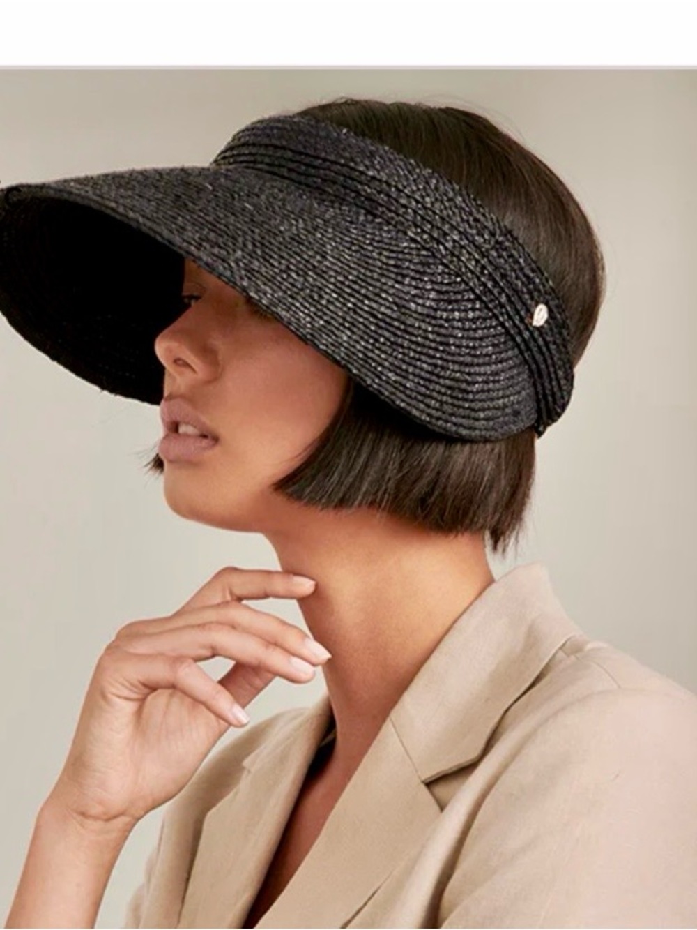 Helen Kaminski “ Kristen” style adjustable  sun visor hat